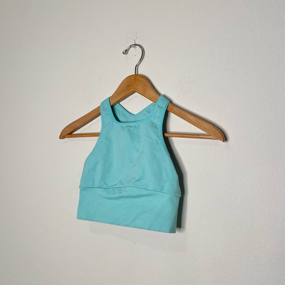 Free People FP Movement Every Single Time Bra in Aqua Glass - Picture 4 of 7